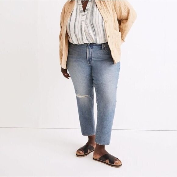 Madewell The Plus‎ Mid-Rise Perfect Vintage Jean in Ainsdale Wash 26W NWT - Picture 1 of 9